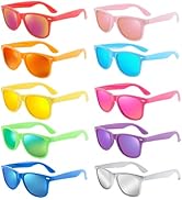 Pibupibu 10/20 Pack Neon Sunglasses for Women Men Bulk, Wholesale 80s Retro Colorful Mirrored Par...