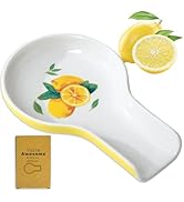 Spoon Rest - Lemon Spoon Rest for Stove Top for Cooking Spoons Spatula Lemon Kitchen Decor Cerami...