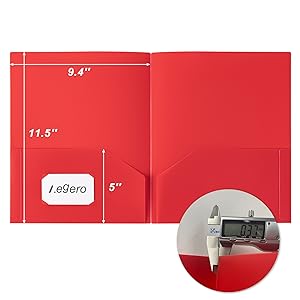 Colored Plastic Folders with Pockets Two Pocket Folder Business Card Holder for High School