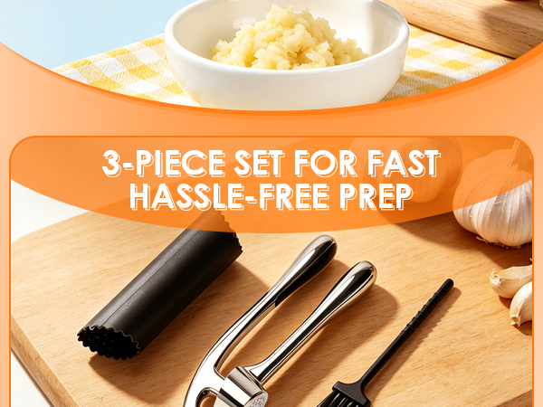 Garlic press set