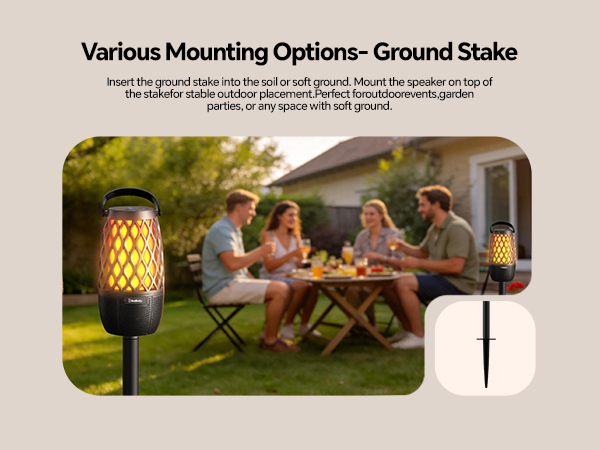 outdoor speakers with ground poles