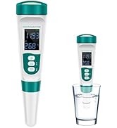Pool Salt Tester,LXIANGN Digital Salinity Meter and PH Tester,5-in-1 Salinity PH Temp EC and TDS ...