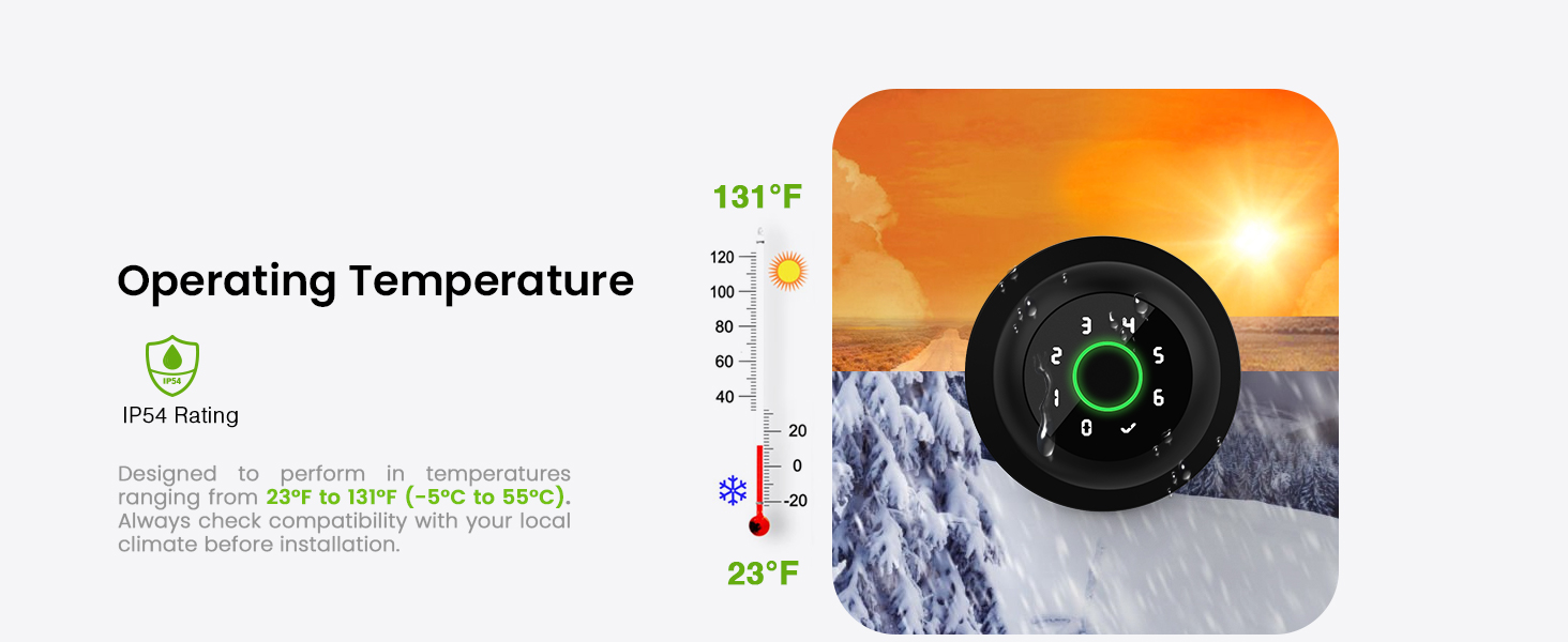 ghome smart lock for different temperature fingerprint keypad smart door knob
