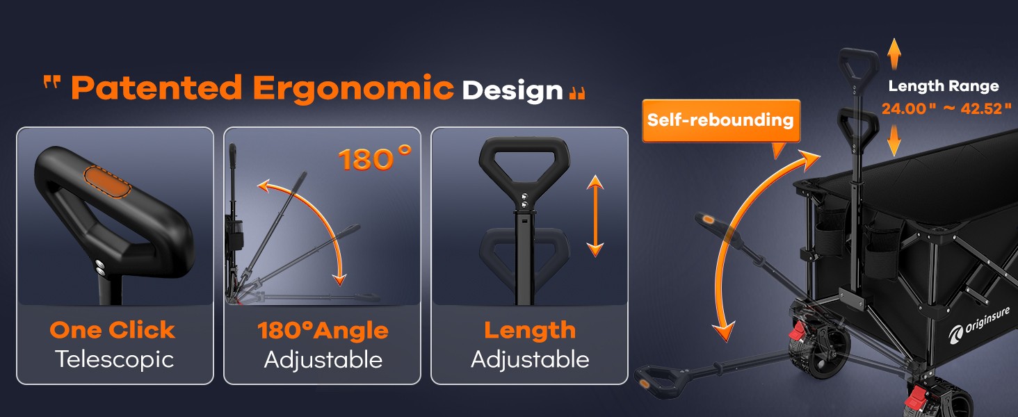 anti-drop extended patented adjustable ergonomic handle up to 42.52&amp;amp;#39;&amp;amp;#39;