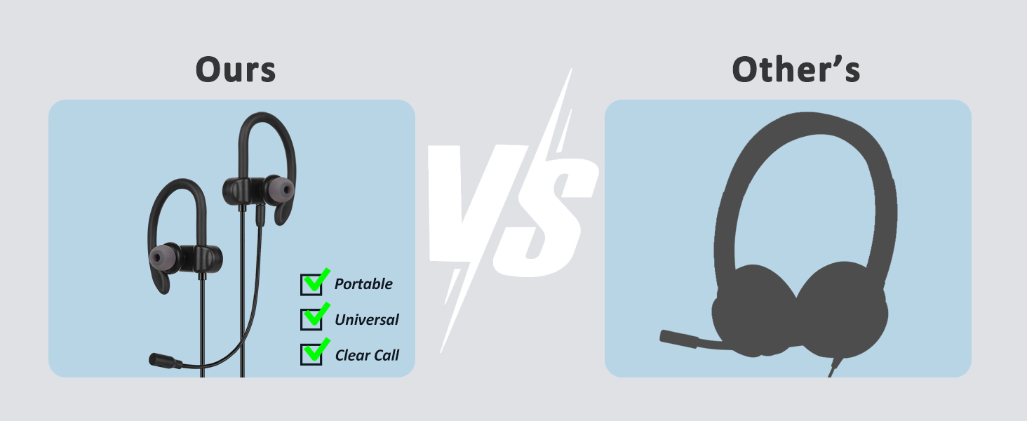 lightweight and compact USB-C Earbud with Boom Mic for Computers