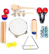 Boxiki kids Musical Instruments Set of 16 PCS Rhythm &amp; Musical Toys for Toddlers 1-3 Years Old. I...