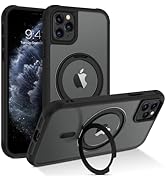 BENTOBEN for Magnetic iPhone 11 Pro Max Phone Case [Compatible with MagSafe] Rotatable Ring Holde...