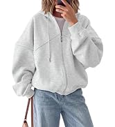 Trendy Queen Women’s Full Zip Up Hoodies Fleece Oversized Sweatshirts | Fleece Lined, Drawstring ...