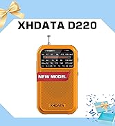 XHDATA D220 Portable Radio AM FM SW Shortwave Receiver Pocket Radios, 2AA Battery Operated Transi...