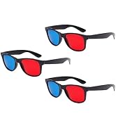3 Pcs Red and Blue 3D Glasses Universal TV Movie Dimensional Video Frame 3D Glasses DVD Game Glas...