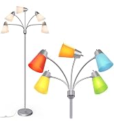 FOLKSMATE LED Floor Lamp, Medusa Multi-Head Modern Tall Standing Lamps, Adjustable Corner Reading...