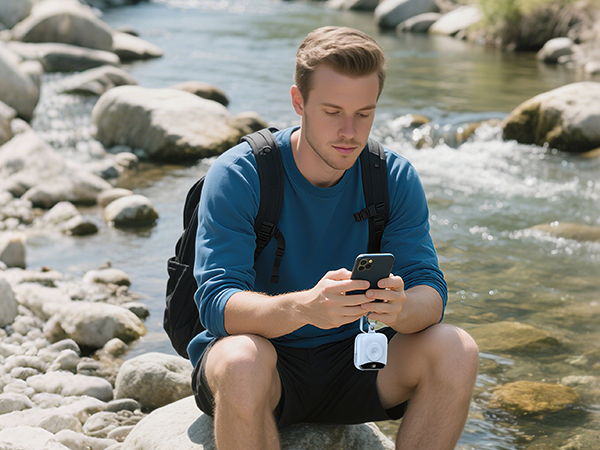 pink portable charger
