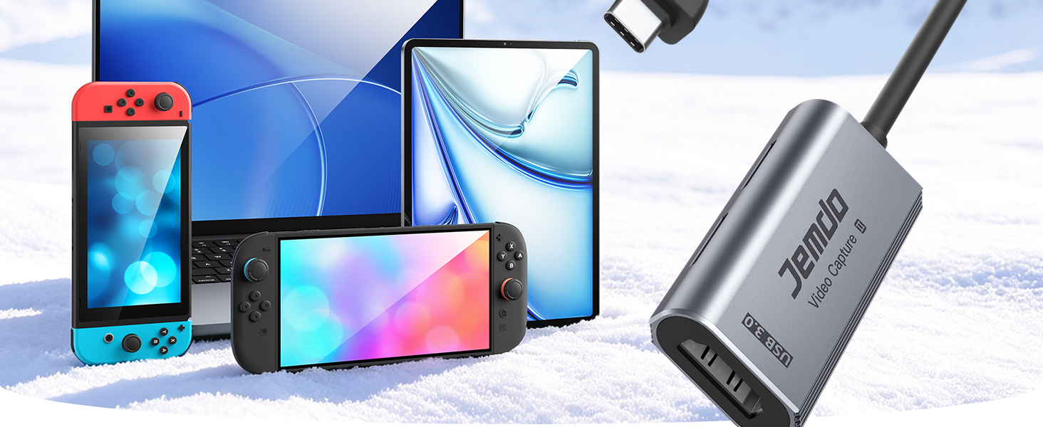 JEMDO 4K HDMI Capture Card 1080P 60FPS Video USB3.0