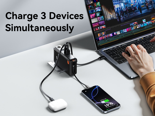 Build in usb c cable 65W max