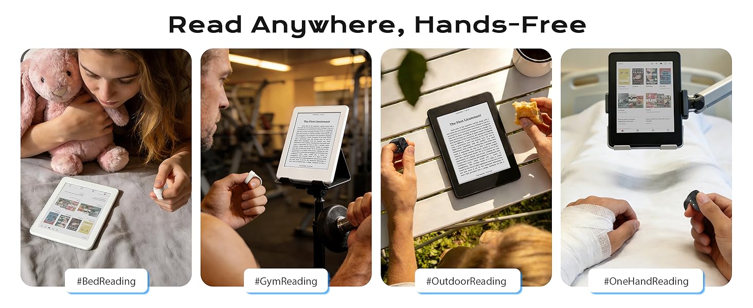 Great for hands-free reading while eating, nursing, or relaxing under blankets