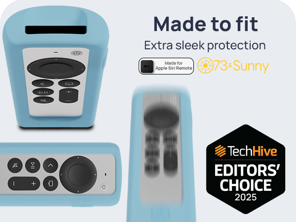 GripStand case for Apple Siri Remote with sleek design and Editors’ Choice 2025 badge