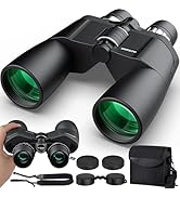 Deesoo 12-36x50 HD Binoculars for Adults - High Powered Binoculars with Clear Low Light Vision fo...