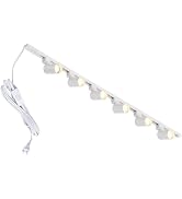 Hiiglxii Plug in Track Lighting with Power Cord, 6-Light LED Track Lighting Kit with Track Rail, ...