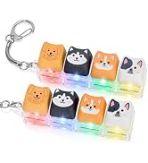 Netholid 2 PCS Dog Keyboard Fidget Toys for Adults Clicky Light Up Keyboard Clicker Fidget Keycha...