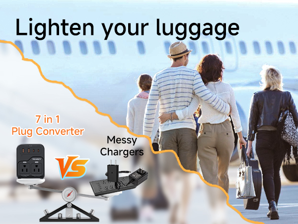 220v to 110v voltage converter for us to europe travel plug adapter power converter adapter combo 