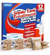 Septic Tank Treatment - 1 Year Supply of Septic Safe Dissolvable Easy Flush Live Bacteria Packets...