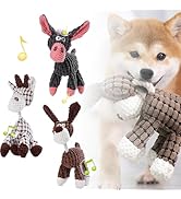 PUNHAIL 2026 New Dog Toys, Plush Dog Toy for Aggressive Chewers, Interactive Squeaky Chew Toy, Du...