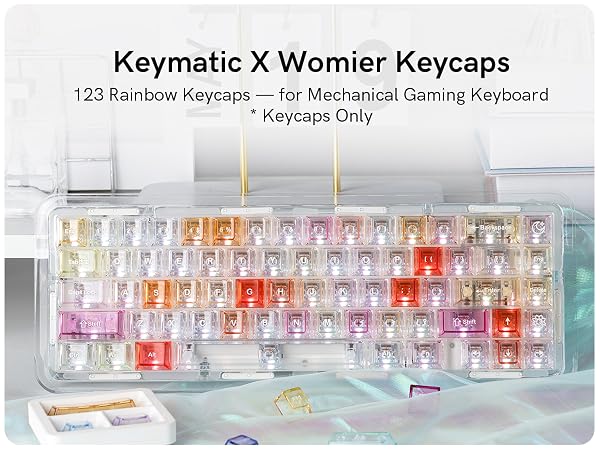 Keymatic Rainbow Spectrum Key Cap Set (123 Keys)