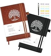 Ospelelf 2 Pack College Ruled Notebook with 1 Pen, 24 Stickers, 180 Pages 100gsm Thick Paper, A5 ...