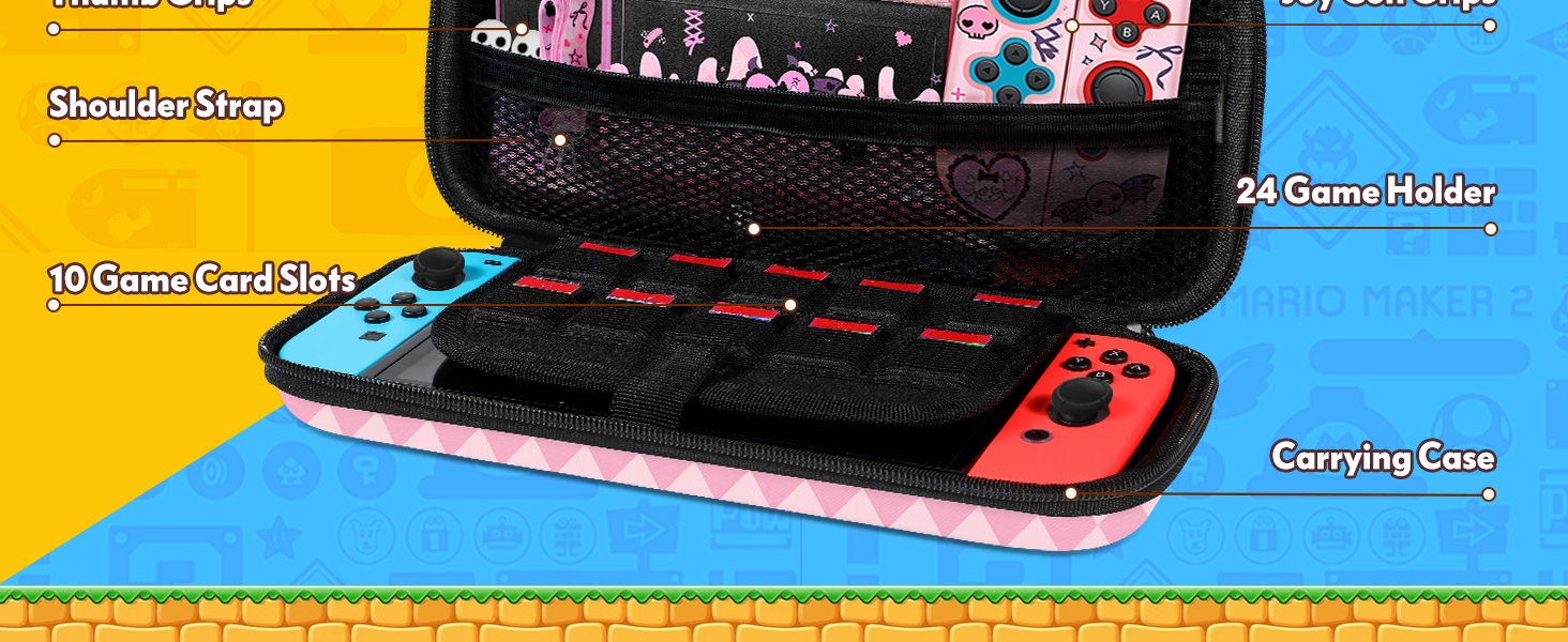 Gurgitat 6in1 Kits Accessories Bundle for Nintendo Switch OLED 2021