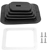 Akozon Shift Lever Rubber Shift Boot Gear Shift Dust Cover Car Shifter Boot Black Replacement for...