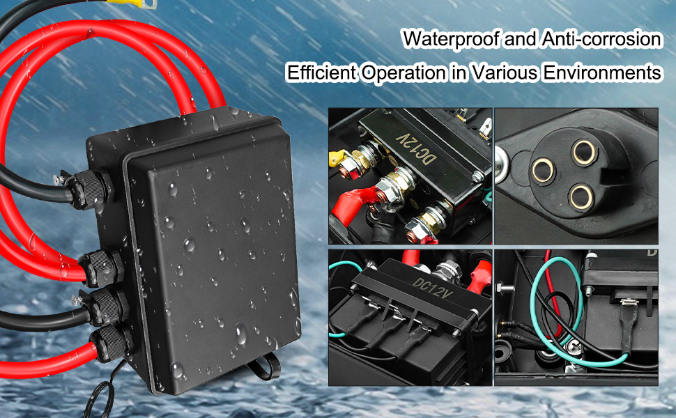 12V 500A Winch Solenoid Relay Contactor Kit
