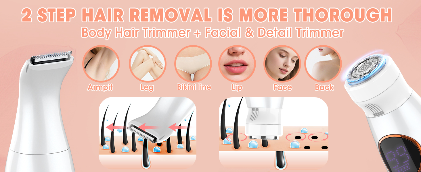2 STEP HAIR REMOVAL IS MORE THOROUGH