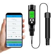 LYCEBELL Dissolved Oxygen Meter with Bluetooth Filling Fluid Range:0-30mg/L, with Automatic Tempe...