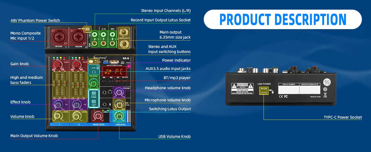 M4 Portable Mini Mixer