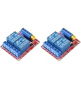 2PCS DC 12V 2 Channel Relay Module with Isolated Optocoupler Supports High and Low Level H/L Leve...