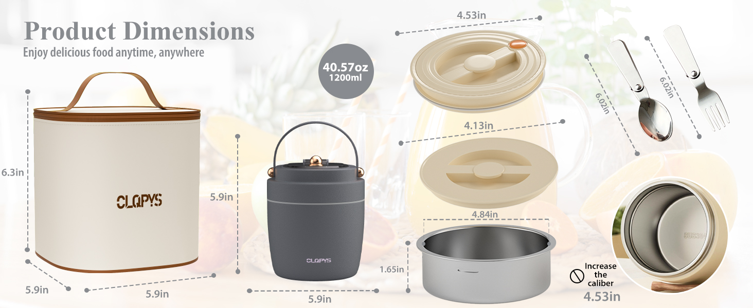 40oz Stainless Steel Vacuum Insulated Food Jar