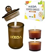 ikeda fragrance Scented Candles,3pcs Sandwood Lemon Aroma Home Aromatherapy Candles Gifts Set,80h...