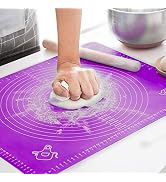 LIMNUO Extra Large Silicone Pastry Mat Extra Thick Non Stick Baking Mat Non Stick Rolling Dough w...