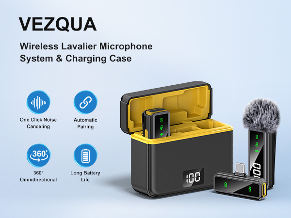 Mini Wireless Lavalier Microphone for iPhone/Android