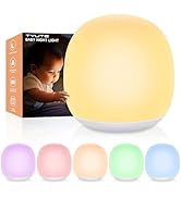 Tyute Night Light for Kids, Baby Light for Nursery with 8 RGB Colors Changing, Egg Night Light wi...