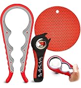 3 pcs rubber jar opener grippers tools for seniors - rubber jar opener gripper pad and 2 openers