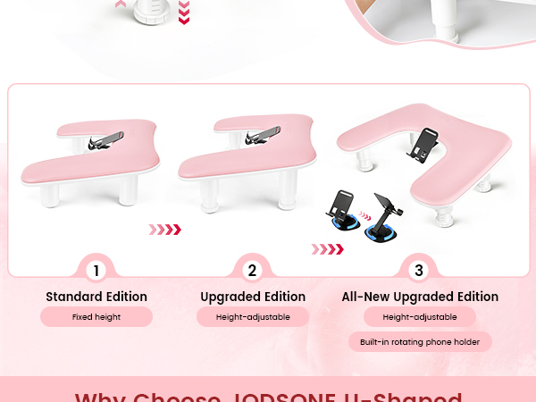 Pink Manicure Arm Rest for Nails Tech