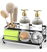 Cisily Sponge Holder for Kitchen, Sink Organizer, Kitchen Sink Accessories with Drip Tray, Rustpr...