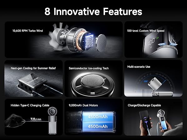 portable handheld turbo fan