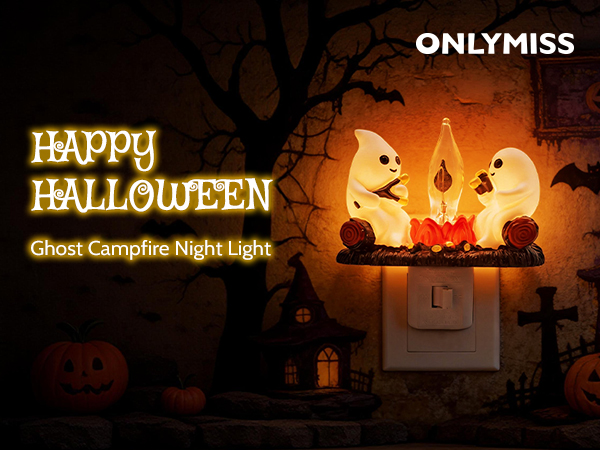 Halloween Ghost camp fire nightlight