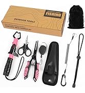 wemidels Fishing Gear Set for Women, 6PCS Fishing Accessories Tool Kit with Fish Lip Gripper &amp; Pl...