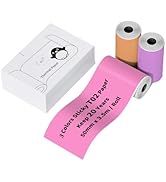 Ponek Thermal Sticker Paper Purple/Pink/Orange, Compatible with Sticker Maker T02/M02X/M02L/Y02C/...
