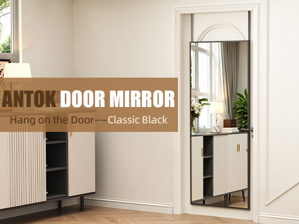 Antok Door Mirror, Full Length Mirror Over The Door, 49'' x 15'' Hanging Mirrors, Wall Mirrors