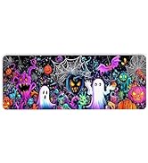 Halloween Ghost Mouse Pads, Jack-O'-Lantern Large Gaming Mousepad with Seamed Edges and Non-Slip ...