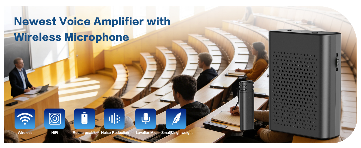 Voice Amplifier with Wireless Microphone